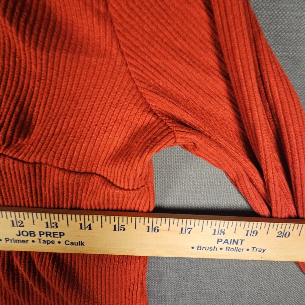 SO Ribbed Long Sleeve Empire Waist Bow Top Rust Orange Girls 16 Plus DG34K006PS2 - Picture 2 of 6